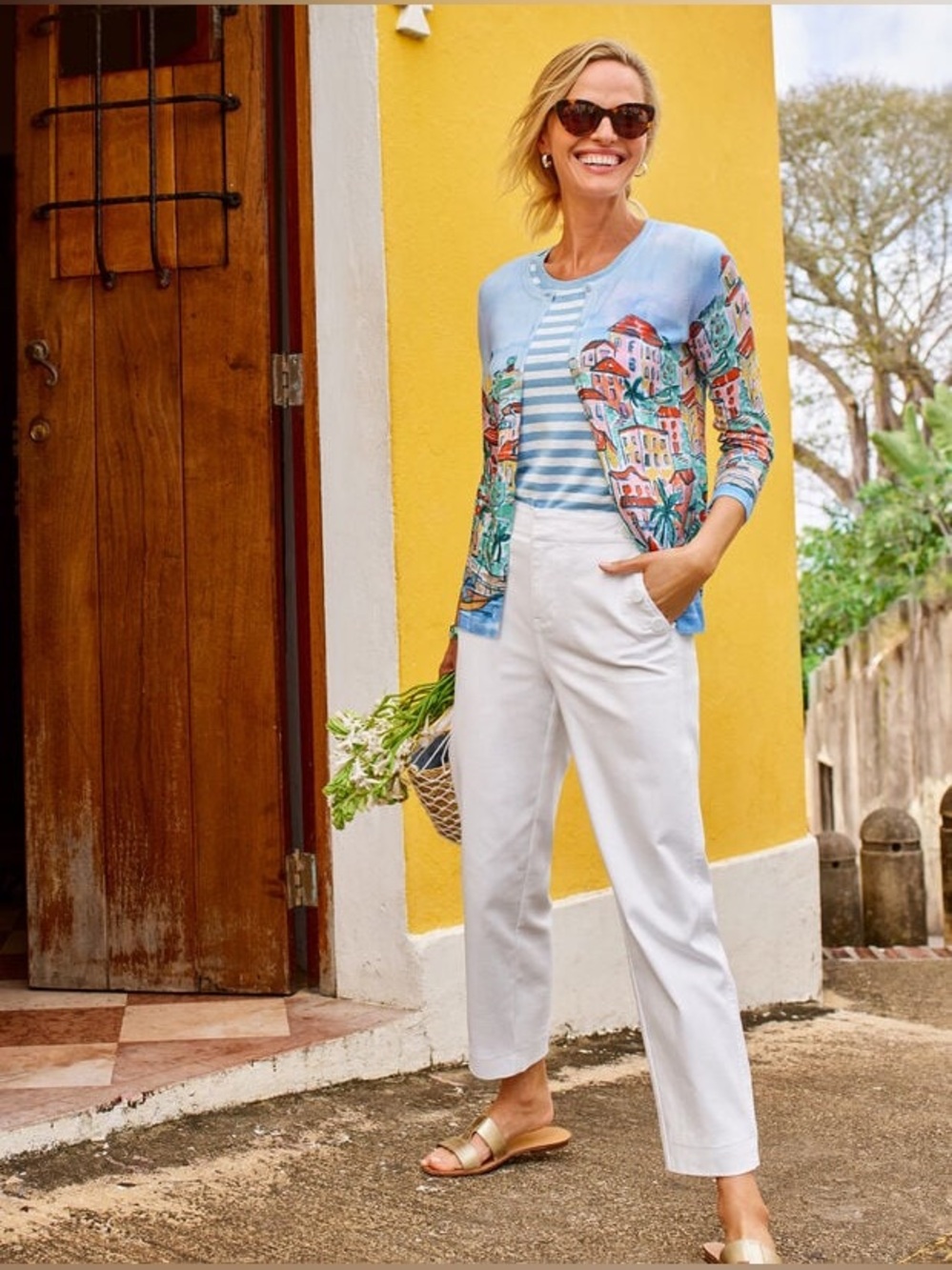 Talbots Size SP Charming Cardigan - Scenic Riviera